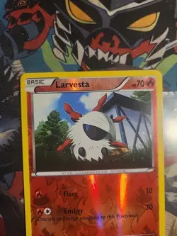 LARVESTA - 12/101 - Plasma Blast - Reverse Holo - Pokemon Card - MP - Image 4