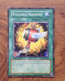 Valuable Hammer SD09-EN027 Yu-Gi-Oh! Card Common 1st Edition. Free UK Postage - Image 1