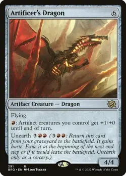 Artificer's Dragon The Brothers' War MTG - R - LP - Magic - BRO - Image 1