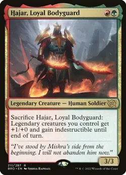 Hajar, Loyal Bodyguard - The Brothers' War MTG - R - LP - Magic - BRO - Image 1