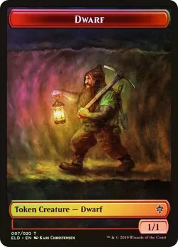 Dwarf / Food #16 Token Foil Throne of Eldraine NM MTG - Image 1