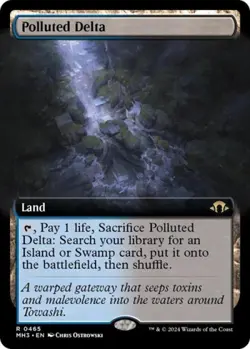 MTG English Polluted Delta (Extended Art) NM Foil Modern Horizons 3 - Image 1