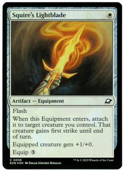 Squire's Lightblade (Foil) - 0036 - Edge of Eternities - MTG - NM Ships Now - Image 1
