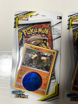 POKEMON SUN MOON COSMIC ECLIPSE BLISTER BOOSTER PACK NEW MISMAGIUS & TERRAKION - Image 2