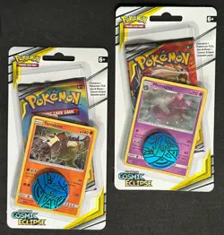 POKEMON SUN MOON COSMIC ECLIPSE BLISTER BOOSTER PACK NEW MISMAGIUS & TERRAKION - Image 1