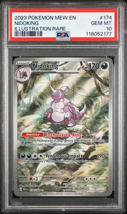 2023 POKEMON MEW EN-151 ILLUSTRATION RARE #174 NIDOKING PSA 10 - Image 1