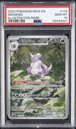 2023 POKEMON MEW EN-151 ILLUSTRATION RARE #174 NIDOKING PSA 10 - Image 1