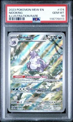 2023 POKEMON MEW EN-151 ILLUSTRATION RARE #174 NIDOKING PSA 10 - Image 1