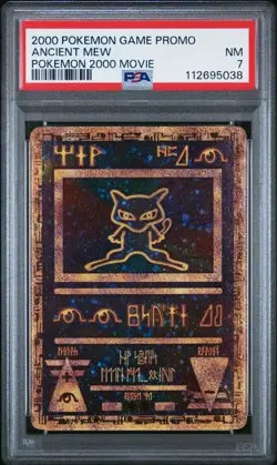 THREE ANCIENT MEW PSA 7 Near Mint RARE POKEMON 2000 Movie Game Promo - Image 3