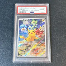 2022 Pikachu 001/SV-P PSA 10 Scarlet & Violet Promo Japanese Pokemon - Image 1