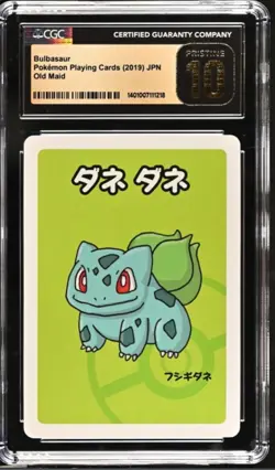 CGC PRISTINE 10 - BULBASAUR - OLD MAID - 2019 Pokemon Playing Cards JPN - Image 3