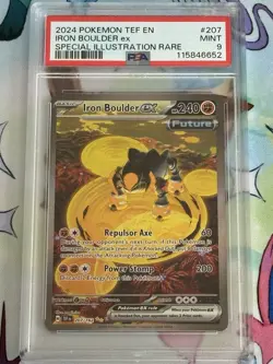 2024 POKEMON TEF EN-TEMPORAL FORCES #207 IRON BOULDER EX PSA 9 - Image 1