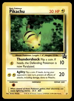 PIKACHU - 27 - BLACK STAR PROMO WOTC 2000 POKEMON ENGLISH - LP - Image 1