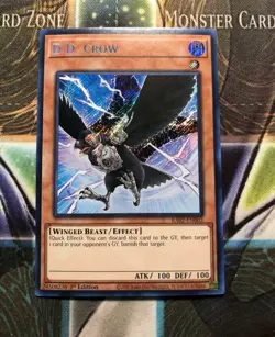 *** D.D. CROW *** 1ST EDITION SECRET RARE RA02-EN002 YUGIOH! - Image 1