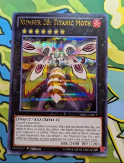 Yugioh Number 28: Titanic Moth DUSA-EN013 Ultra Rare 1st Edition NM - Image 1