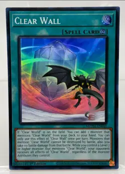 Yugioh Clear Wall MZTM-EN041 Super Rare 1st Ed NM/M TCG - Image 1