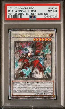 RCIELA, SINISTER SOUL OF THE WHITE FORST INFO-EN039 PSA 8 QCR 1st YuGiOh - Image 1