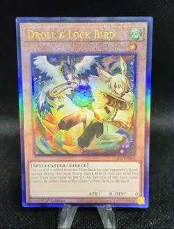 Yugioh! Droll & Lock Bird RA02-EN006 Ultimate Rare 1st Ed NM - Image 2