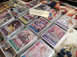One Piece TCG Card Game 100 Cards Mixed Lot w/ 10 R/SR FOILS 1 Leader 2 DONs - Image 1