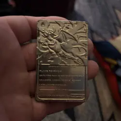 1999 Burger King Pokemon 23K Gold Plated Charizard Metal Trading Card Mini - Image 2