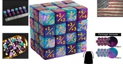 48 Pcs MTG Counter Dice D6 Set - Turquoise & Lilac, Navy & Purple for Game Night - Image 2