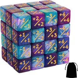 48 Pcs MTG Counter Dice D6 Set - Turquoise & Lilac, Navy & Purple for Game Night - Image 3