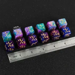 48 Pcs MTG Counter Dice D6 Set - Turquoise & Lilac, Navy & Purple for Game Night - Image 5