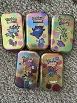 Pokemon 151 Mini Tins Full Display No Packs Inserts Only - Image 1