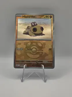 Pokemon Hippopotas 052/131 Prismatic Evolutions Master Ball Reverse Holo NM/Mint - Image 1