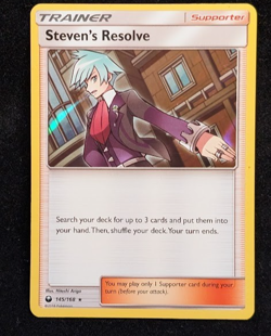 Steven's Resolve 145/168 - SM Celestial Storm Holo Pokemon TCG LP - Image 1