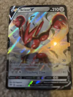 Pokemon SWSH03 Darkness Ablaze #118/189 Scizor v Holo Foil Card NM - Image 1