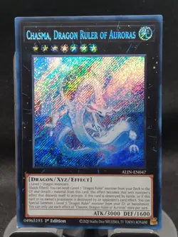 Chasma, Dragon Ruler of Auroras ALIN-EN047 Secret Rare Yugioh Alliance Insight - Image 1