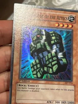 Stone Statue of the Aztecs Super Holo Rare 1st Edition #AST-014 Yugioh TCG - Image 2