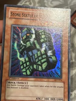 Stone Statue of the Aztecs Super Holo Rare 1st Edition #AST-014 Yugioh TCG - Image 3