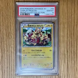 PSA10 Cosplay Pikachu 099/XY-P Illustration Collection Promo Pokemon Card 2014 - Image 1