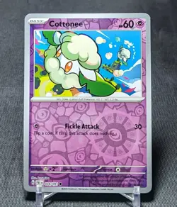 Cottonee Common Reverse Holo Psychic 2024 PALDEAN FATES Pokemon TCG Card 034/091 - Image 1