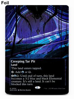 Creeping Tar Pit (54, Borderless) FOIL - Edge of Eternities: Stellar Sights -MTG - Image 1