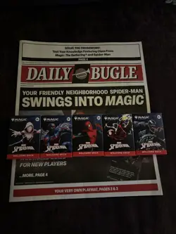 SDCC 2025 MTG x Spider-Man Exclusive - Whole Set With Newspaper Daily Bugle - Image 1