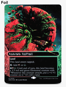 Raging Ravine (0035, Borderless) - FOIL - Edge of Eternities: Stellar Sights MTG - Image 1