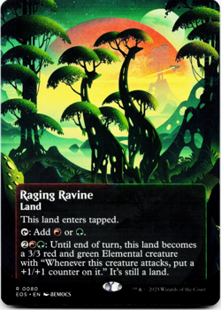 Raging Ravine (0080) - Borderless - [Edge of Eternities: Stellar Sights] MTG - Image 3