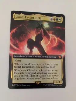 Cloud, Ex-SOLDIER - Extended Art - Foil - Final Fantasy - FIC - MTG - Image 1