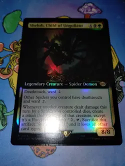 1x Shelob, Child of Ungoliant *EXTENDED ART* FOIL - 0374 NM MTG - Image 3