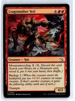 FOIL Cragsmasher Yeti March of the Machine - MTG Magic the Gathering Card - Image 1
