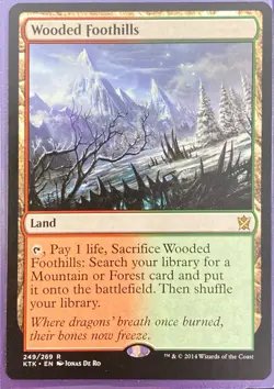 Magic the Gathering (MTG) Wooded Foothills Khans of Tarkir - Image 1
