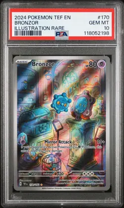 2024 POKEMON TEF EN-TEMPORAL FORCES ILLUSTRATION RARE #170 BRONZOR PSA 10 - Image 1