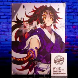 Kokushibo Oversized A4 Premium Art Card Demon Slayer Double-sided Twelve Kizuki - Image 1