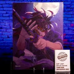 Kokushibo Oversized A4 Premium Art Card Demon Slayer Double-sided Twelve Kizuki - Image 2