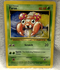 Paras 59/64 Common 1st Edition Pokemon Card 1995 fast shipping - Image 1