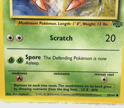 Paras 59/64 Common 1st Edition Pokemon Card 1995 fast shipping - Image 3