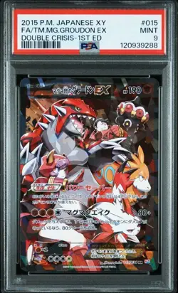 Pokemon Card Game PSA 9 Team Magma’s Groudon EX RR 015/034 CP1 Japanese Stored - Image 1